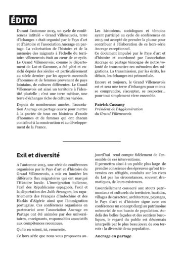 Couverture - [non communiqué] – Villeneuvois souffrances et espoir